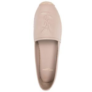 Saint Laurent Debossed-Logo Espadrilles, Size 37.5